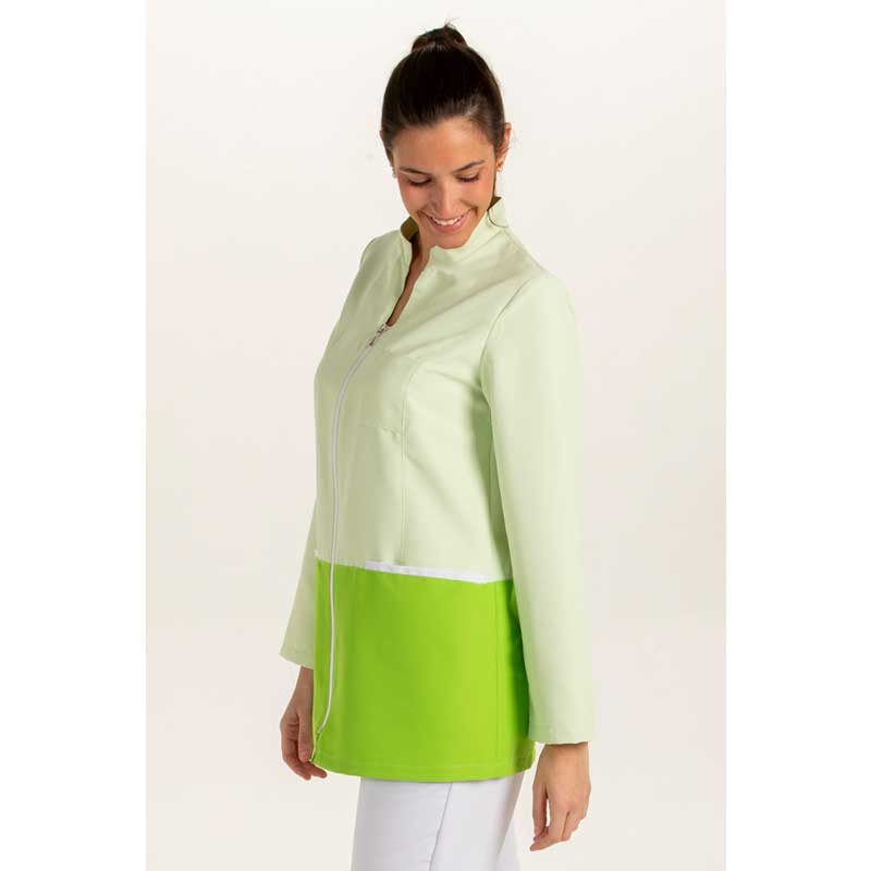 Chaqueta sanitaria de mujer bicolor manga larga - Dyneke 8805489