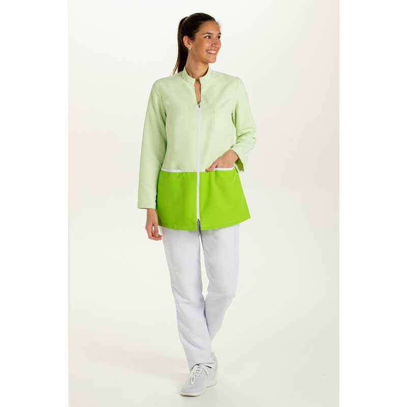 Chaqueta sanitaria de mujer bicolor manga larga - Dyneke 8805489