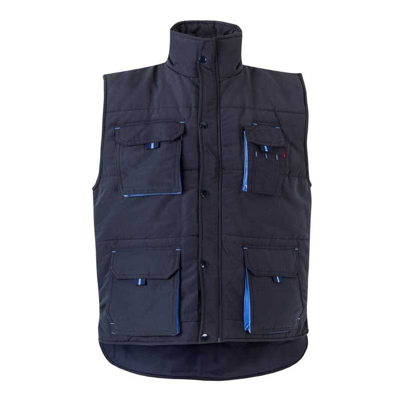 Chaleco de trabajo acolchado azul Navy bicolor- Velilla 205902