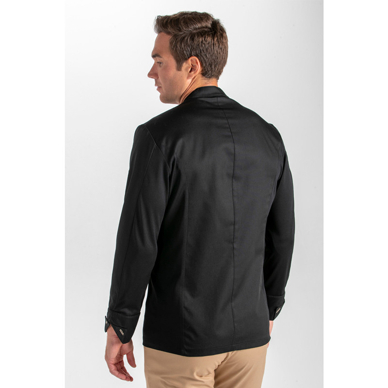 Chaqueta negra hostelería botón madera - Dyneke 8801701