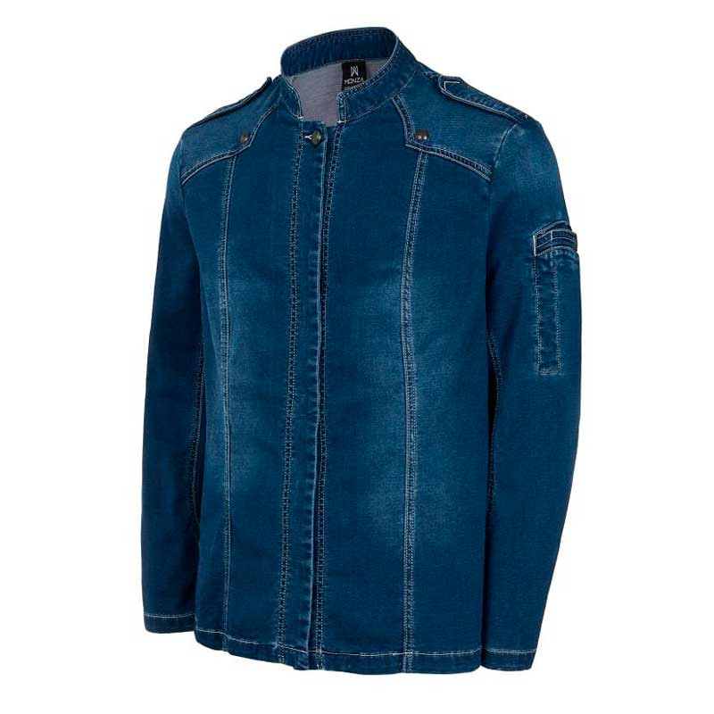 Chaquetilla cocinero en punto Denim Slim Fit - Monza 4130