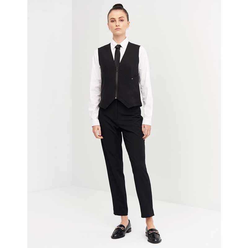 Chaleco de camarera con cremallera Slim Fit - Monza 4028