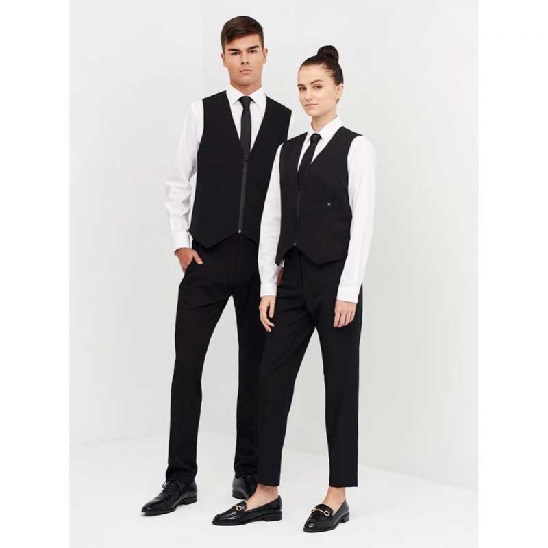 Chaleco de camarera con cremallera Slim Fit - Monza 4028