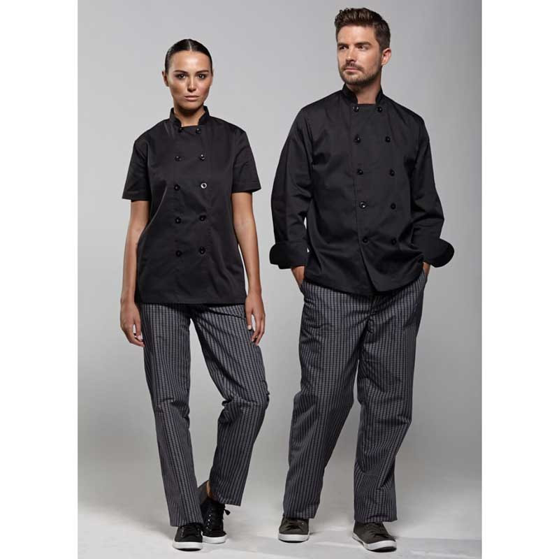 Chaquetilla negra unisex manga corta Confort Fit - Monza 4117