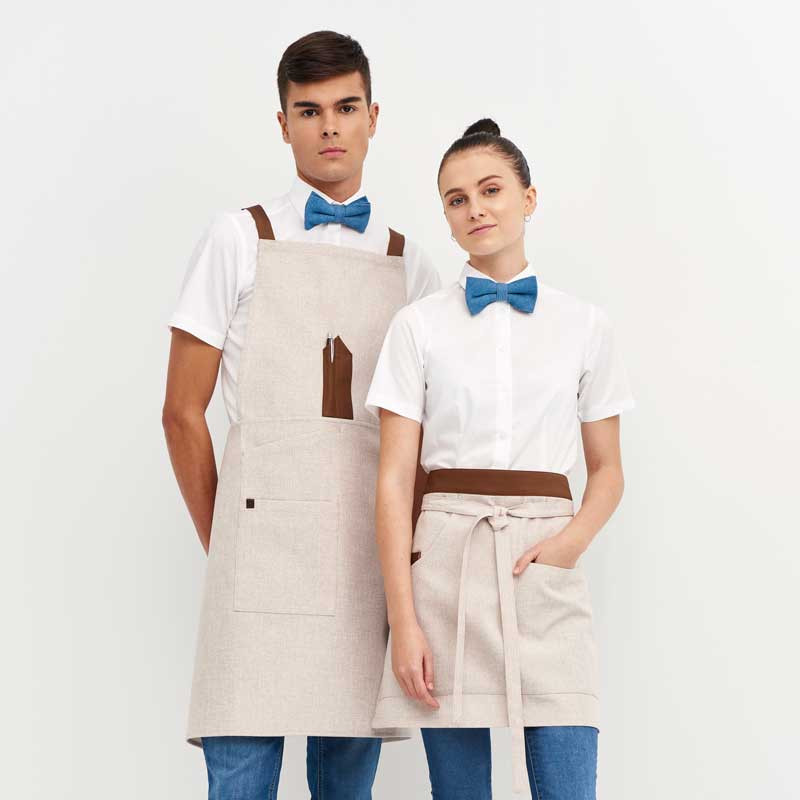 Camisa hostelería manga corta cuello italiano Slim Fit - Monza 2142