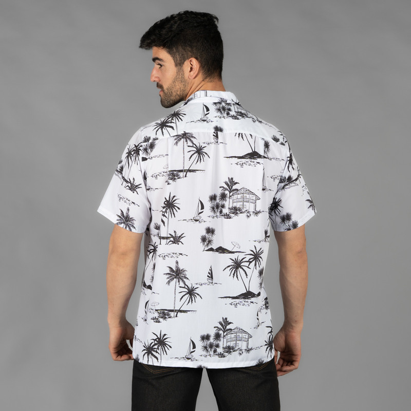 Camisa de camarero Hawaiana Coconut - Gary's