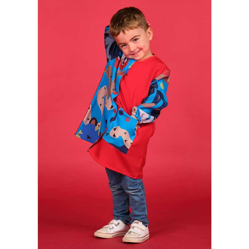 Bata escolar infantil Animales roja - Lacla