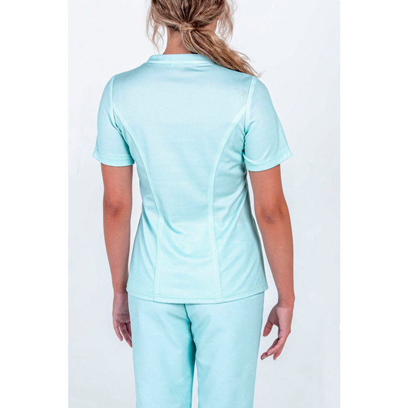 Camisola pico sanidad microfibra punto verde manzana - Dyneke 8265522