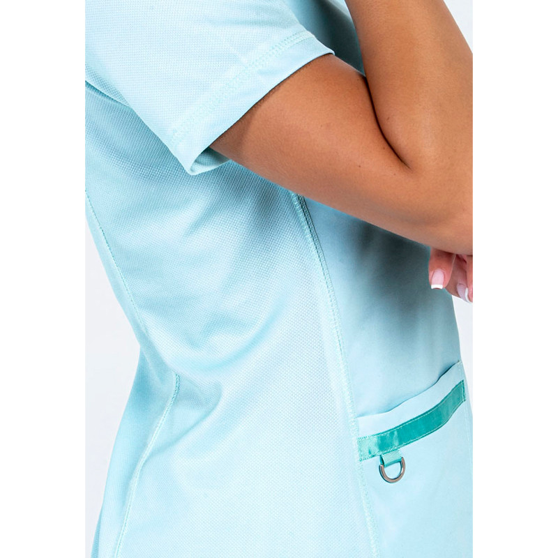 Camisola pico sanidad microfibra punto verde manzana - Dyneke 8265522