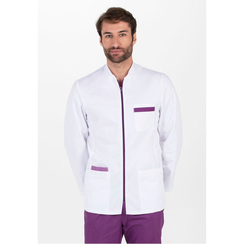 Chaqueta sanidad manga larga contraste morado - Dyneke 8073859