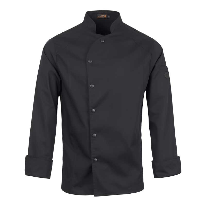 Chaqueta de cocina negra Roi espalda Coolmax - Roger