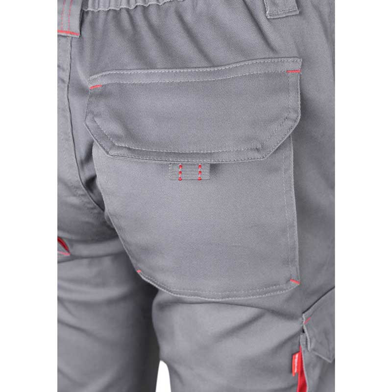 Pantalón de trabajo tejido Stretch bicolor gris - Velilla 103024S