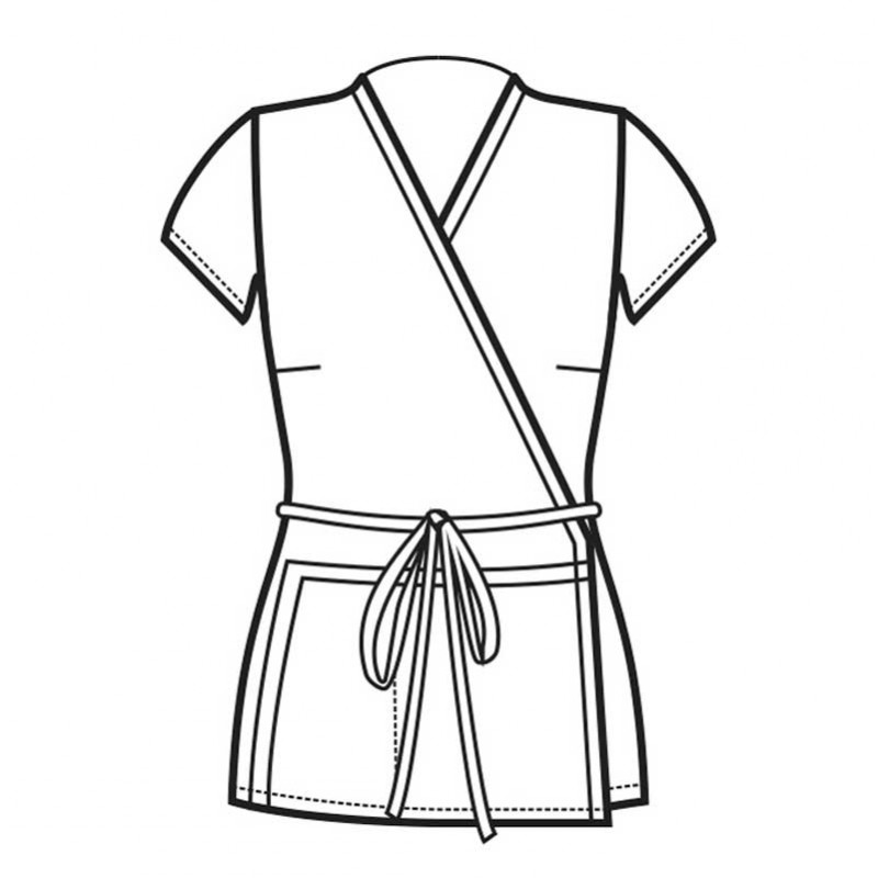 Kimono laboral de mujer Tonga blanco - Isacco 006050