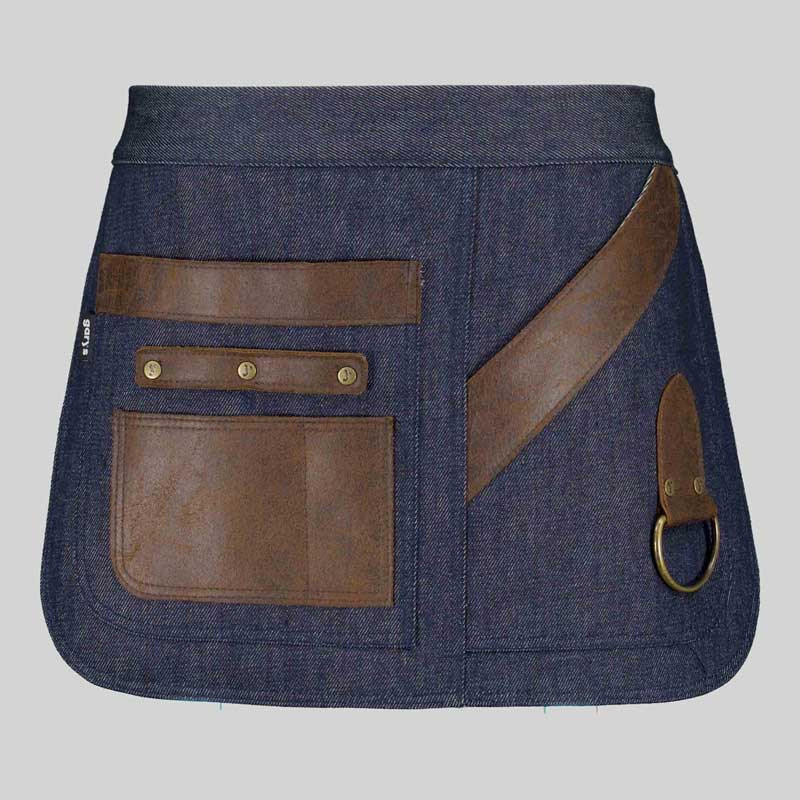 Delantal cintura vaquero y piel reciclada - Gary's 100003