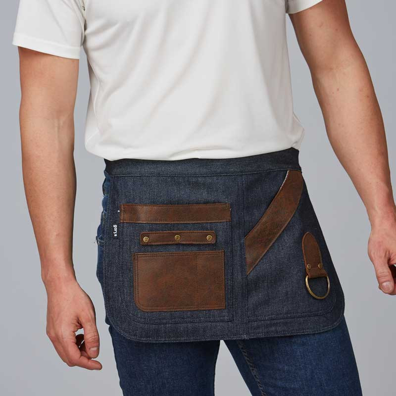 Delantal cintura vaquero y piel reciclada - Gary's 100003