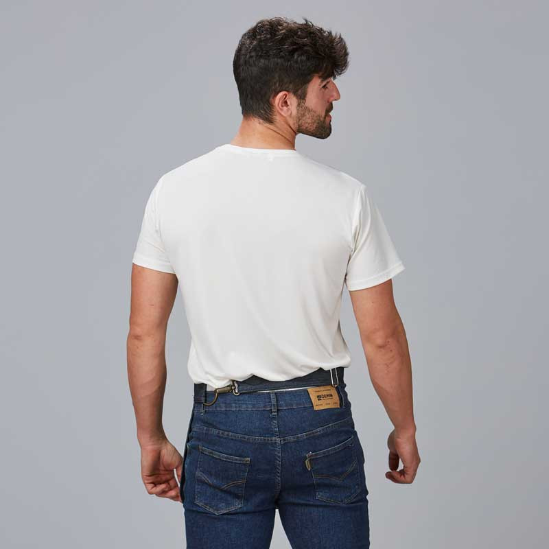 Delantal cintura vaquero y piel reciclada - Gary's 100003