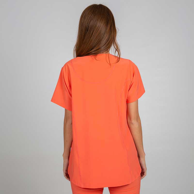 Camisola sanitaria color coral de mujer microfibra 360 Rosalía - Gary's