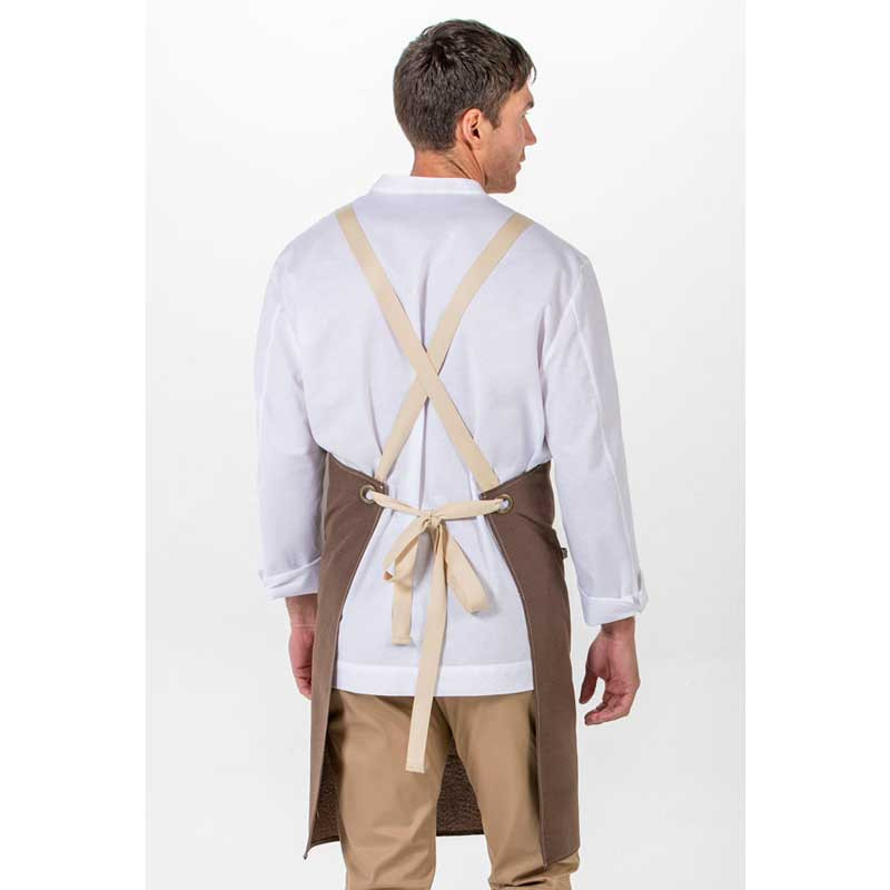 Delantal peto loneta tricolor marrón - Dyneke 8128381