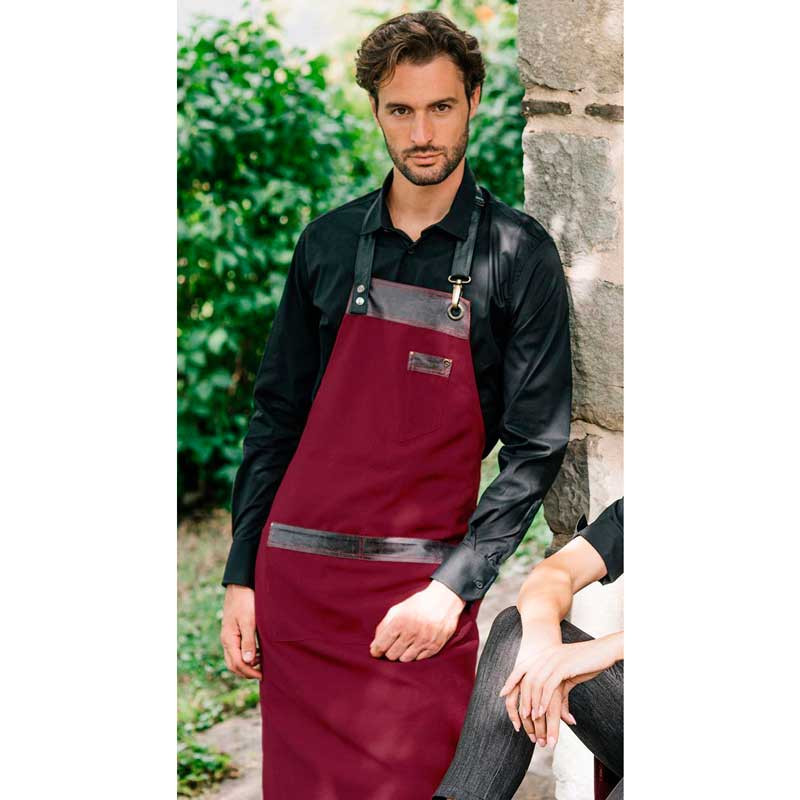 Delantal peto burdeos Tropez - Giblor's