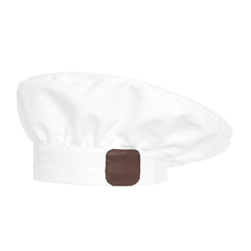 Gorro chef blanco cuadro de polipiel - Monza 6289