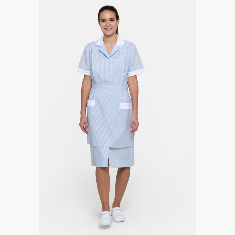 Conjunto servicio raya azul celeste Hellin Creyconfe - Envío 24 / 48 horas