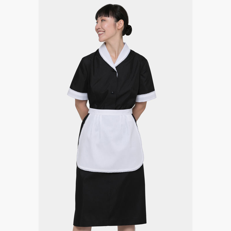 Conjunto servicio doméstico negro Huelva Creyconfe - Envío 24 / 48 horas