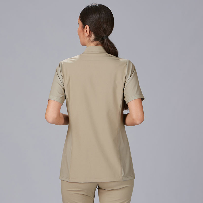 Casaca laboral beige Della manga tejido Canalé - Gary's 600065