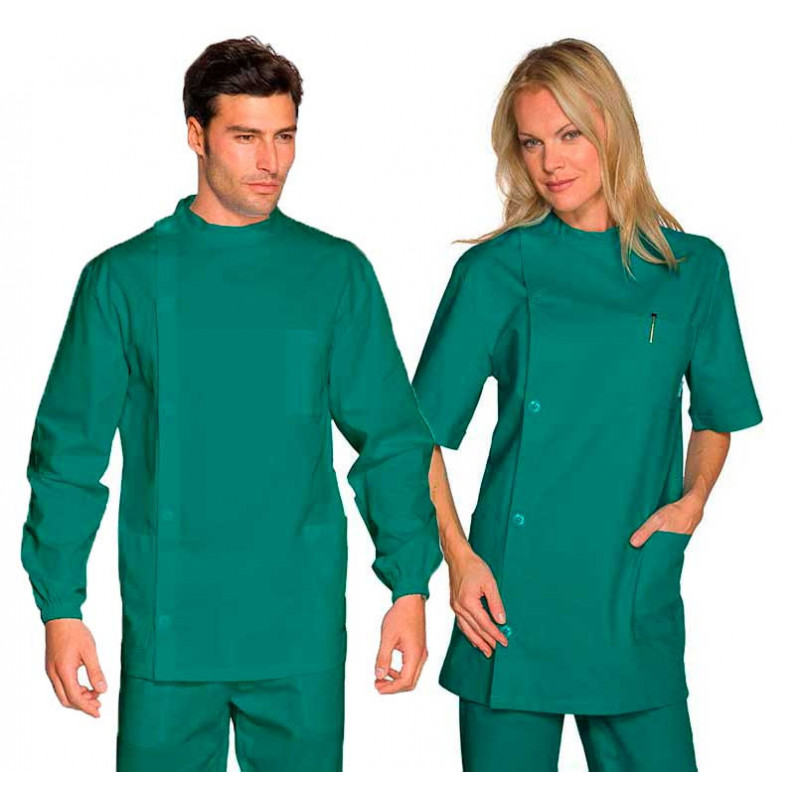 Casaca dentista de color verde unisex Isacco - Uniformes médicos